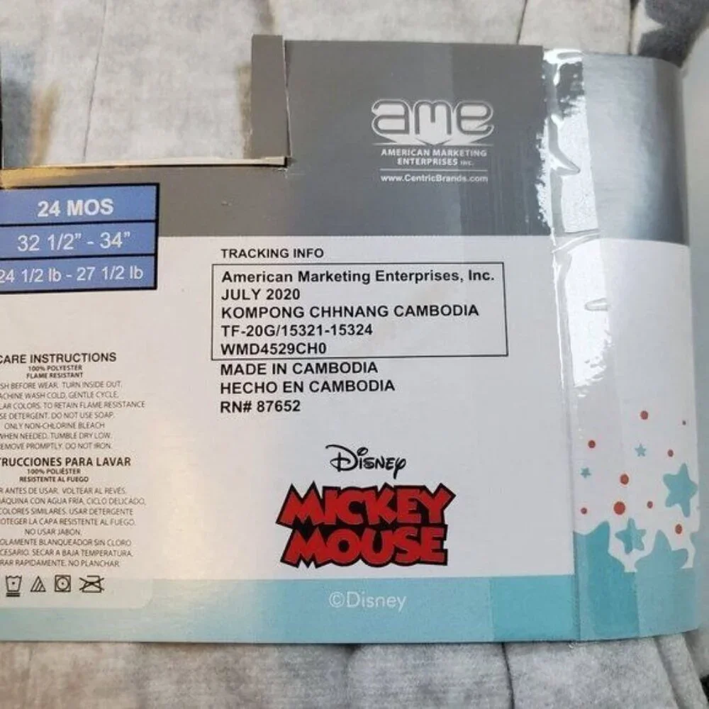Disney Monsters Inc Blanket Sleeper Infant 24 Months NWT Sleep & Play Full Zip